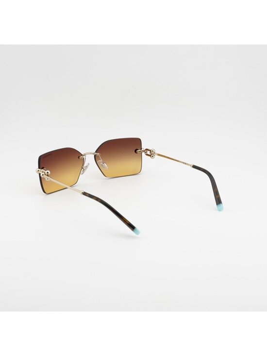 Tiffany & Co TF3088 618978 Sunglasses Pale Gold Rectangle Frame main image 9
